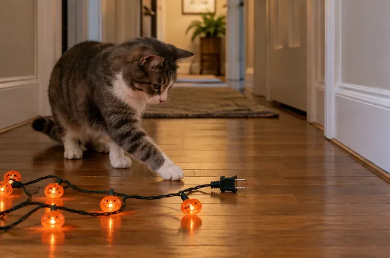 Decoraciones de Halloween y mascotas: riesgos en cada habitación