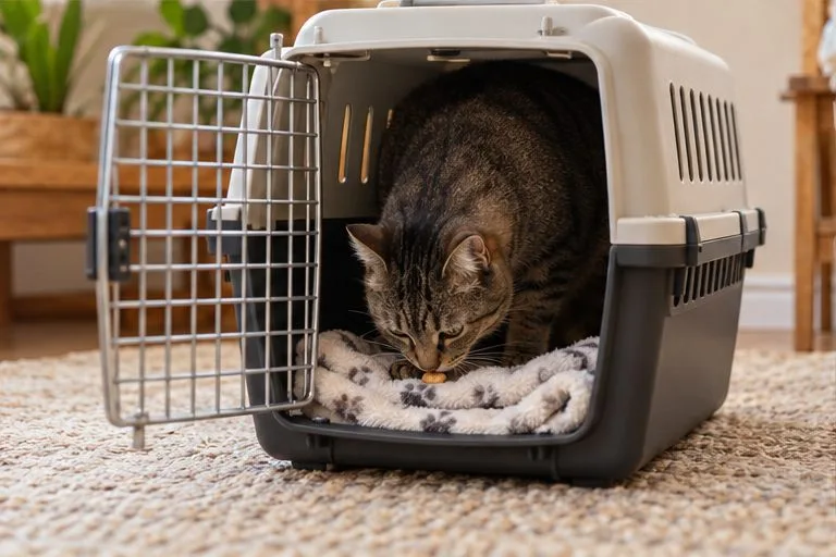 Help Your Cat Feel Safe in the Carrier Before a Vet Visit