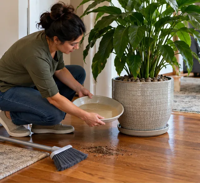 How to Move a Heavy Houseplant Without Scratching or Denting the Floor