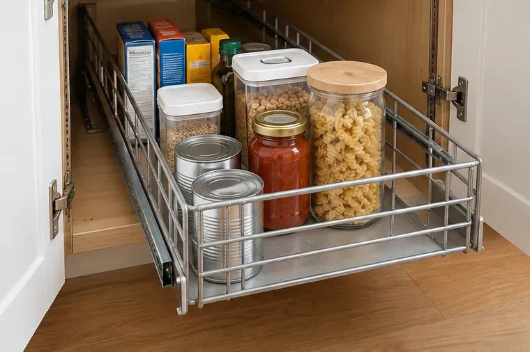 How to Organize a Deep Cabinet So the Back Stays Reachable