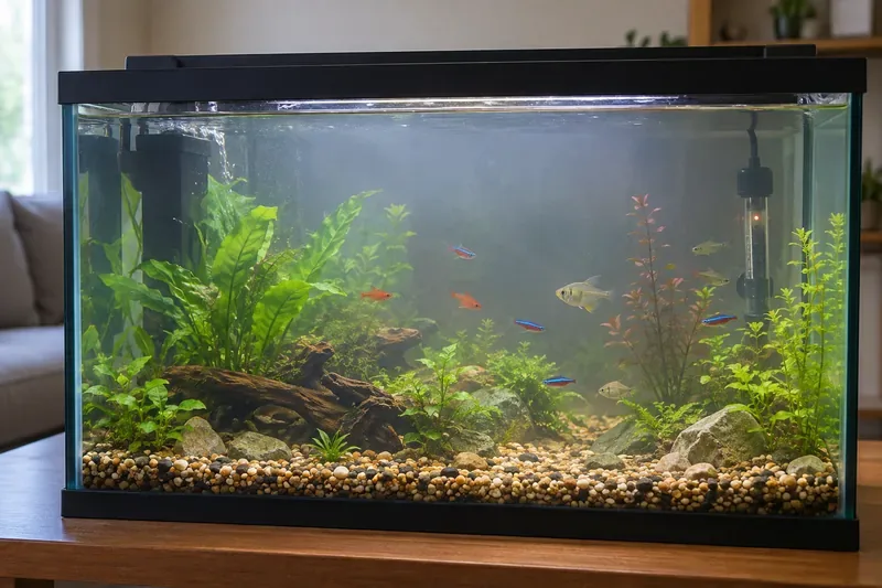 換水後魚缸水變混濁的原因是什麼？