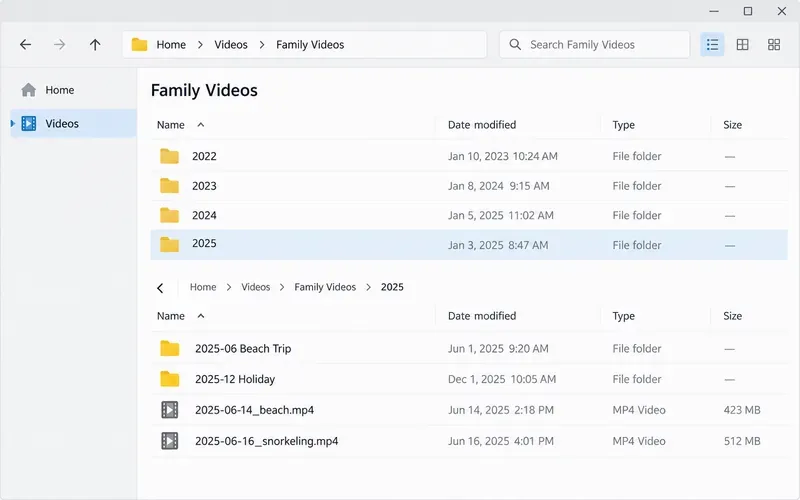 What Is the Easiest Way to Organize Years of Family Video Clips?