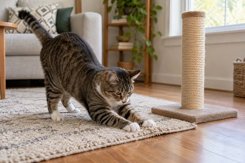 Why Does a Cat Scratch Beside the Scratching Post?